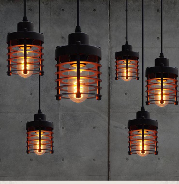 American Country Industry Wind Iron Single-head Chandelier