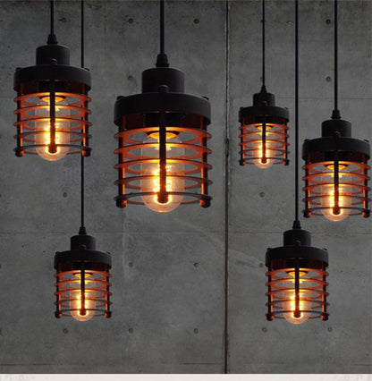 American Country Industry Wind Iron Single-head Chandelier