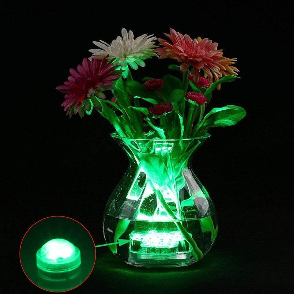 Battery Powered RGB Submersible LED Light IP68 Waterproof Underwater Led Light Night Lamp for Fish Tank Pond Wedding Party Light