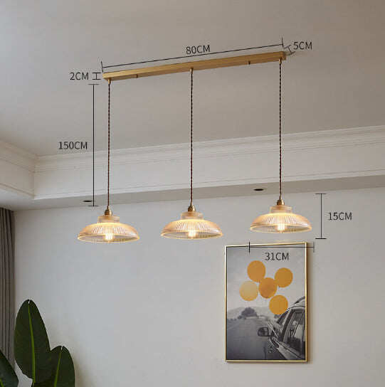 Simple Glass Chandelier Creative Dining Room Living Room Bar Personalized Design Study Porch Lamp