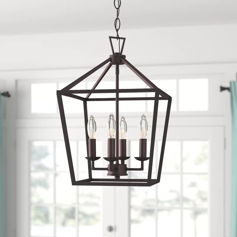 American Retro Iron Industry Wind Four-headed Chandeliers