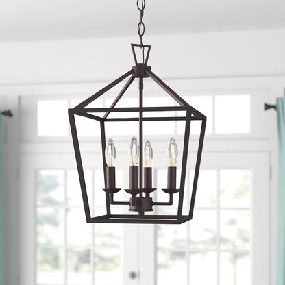 American Retro Iron Industry Wind Four-headed Chandeliers
