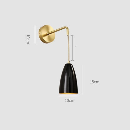 Nordic Copper Bedroom Wall Lamp Creative Modern Minimalist Stair Corridor Porch Living Room Dining Room Personality Copper Wall Lamp