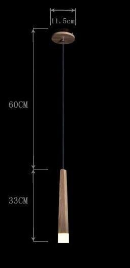 Wood Stick Pendant Lamp Light Modern Bedside Natural Wood Pipe Pendant Lights
