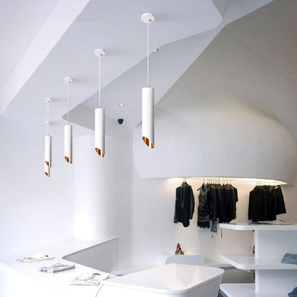led Pendant Lamp Long Tube light GU10 7W Island Dining Room Shop Bar Counter Decoration Cylinder Pipe Pendant Light Kitchen Lamp