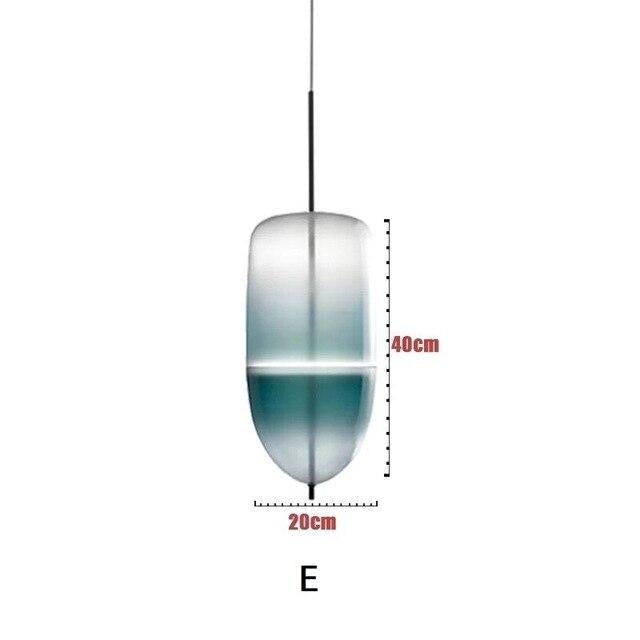 Nordic Art Venice Flow Lake Gradual Glass Chandelier Blue Chromatography Italian Design Lustre Avize Modern Salon
