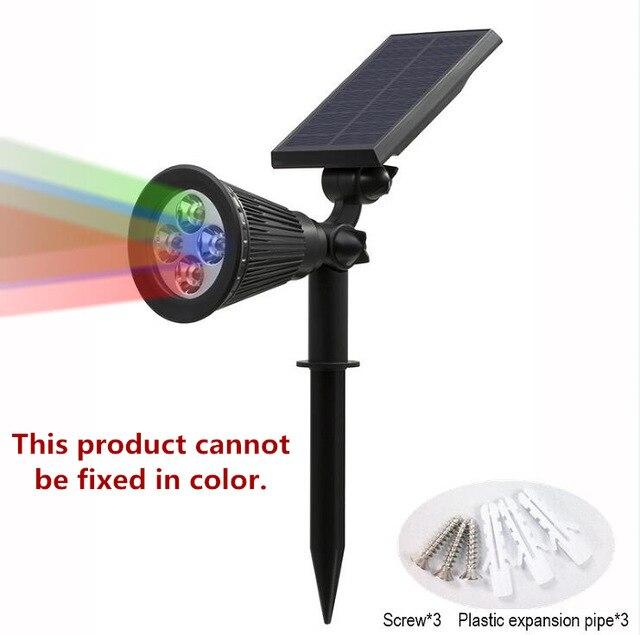 Solar Powered 4/7 LED Lamp Adjustable Solar Spotlight In-Ground IP65 Waterproof Landscape Wall Light Outdoor Lighting
