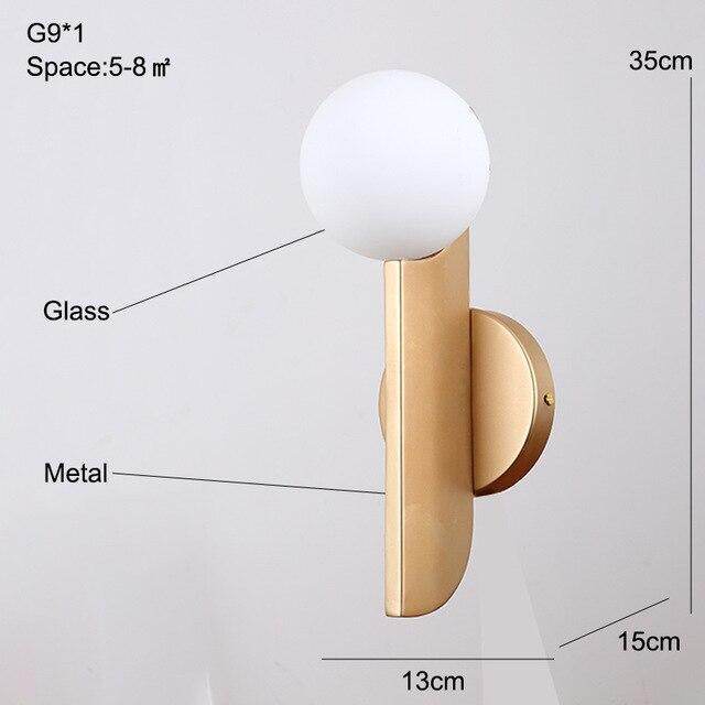 Modern Gold Pendant Light Bedroom White Glass Hanging Led Lamp Kitchen Minimalist Fixtures Dining Room Pendant Lamp Bathroom