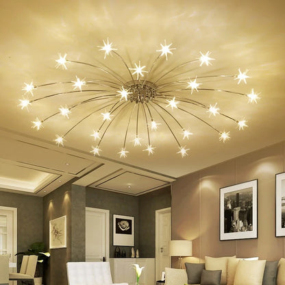 Modern Ice Flower Glass Ceiling light Bedroom Kitchen Children Room Sky Star Ceiling Lamp Designer Lighting Fixtures