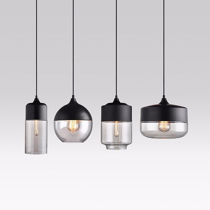 Glass Lamp Modern Pendant Lights Kitchen Fixtures For Dining Room Restaurant Bar Black White Indoor Home Hanging Lighting Lustre