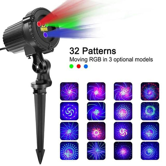 Remote Control Laser Light Projector Waterproof Projector Rotating LED Projector Multi Color Wedding Party Gift Projector Light