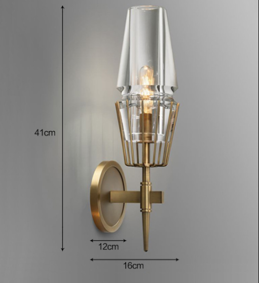 Modern Crystal Wall Lights Modern Personality Villa Hotel Copper Wall Lights