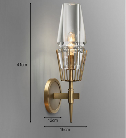 Modern Crystal Wall Lights Modern Personality Villa Hotel Copper Wall Lights