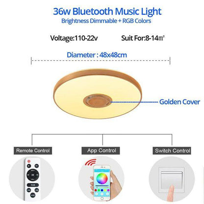 Music LED ceiling Lights RGB APP and Remote control ceiling lamp bedroom 25W 36W 52W living room light lampara de techo