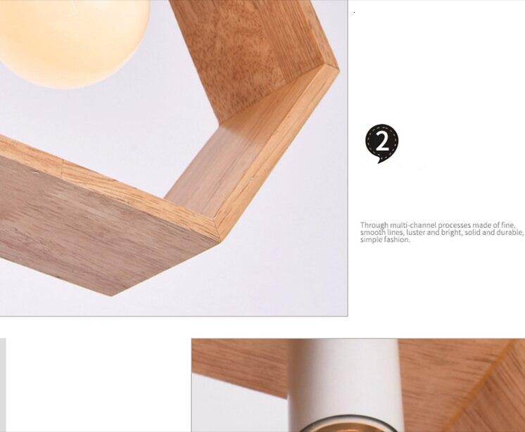 Minimalist Solid Wood Pendant Lights E27 LED Single Head Hanging Lamp For Living Room Bedroom Study Bathroom Restaurant Hotel