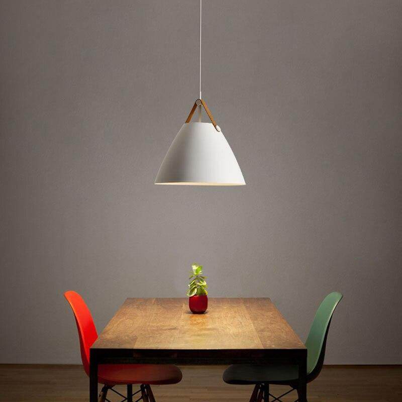 Nordic Simple Black White Pendant Light E27 LED Modern Hanging Lamp For Bedroom Living Room Hotel Restaurant Cafe Dining Room