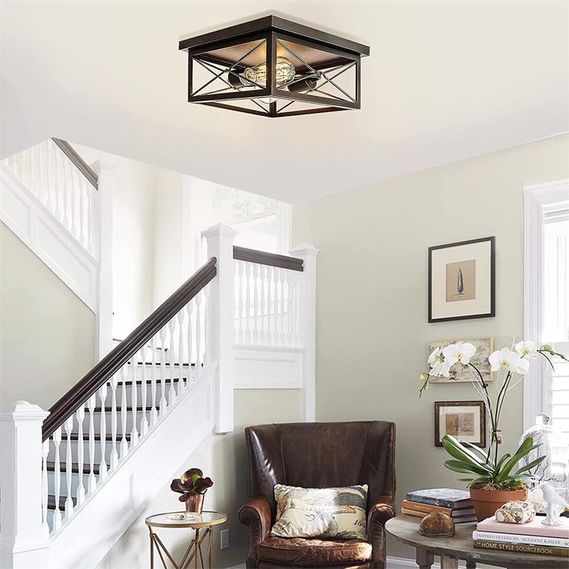 Modern LED Ceiling Lights Industrial Iron Black Nordic Minimalist Home Decoration Living Room Dining Room Ceiling Lamps Lighting