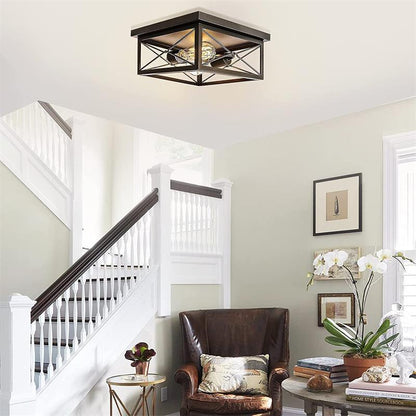 Modern LED Ceiling Lights Industrial Iron Black Nordic Minimalist Home Decoration Living Room Dining Room Ceiling Lamps Lighting