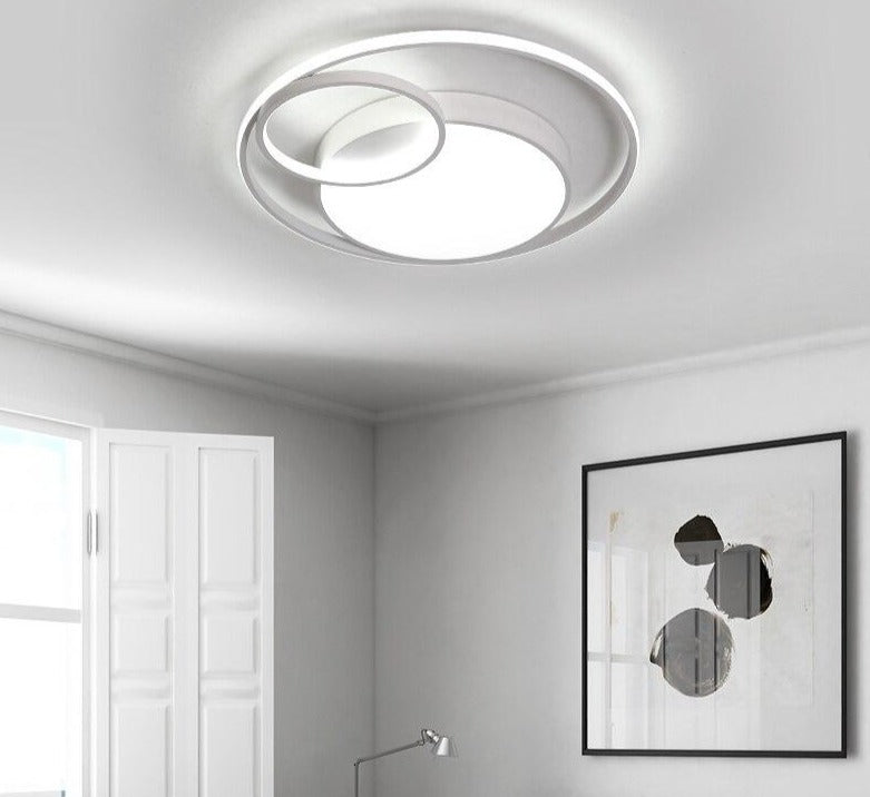 Modern LED Ceiling Lamp For Bedroom Study Room White Black Grey Frame Indoor Lighting Lights Lampadario Luminaria Lustres