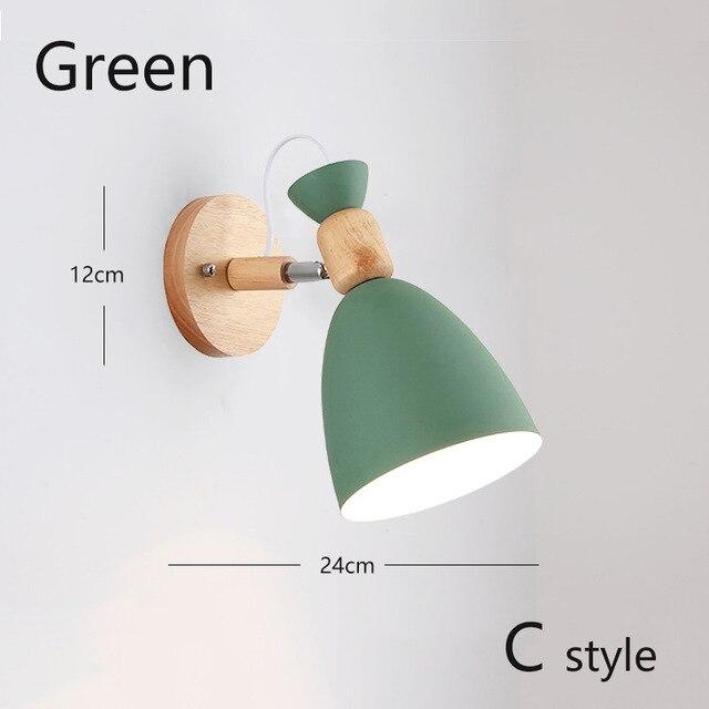 Nordic Wood Wall Lights Bedroom Beside LED Lights Black & White Modern E27 Wall Lamps LED Restaurant Bar Lighting E27 ZBD0016
