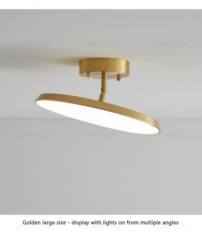 Modern LED Ceiling Light For Living Dining Room Aisle Lamp Rotatable Corridor Balcony Round Copper Light Home Decoration Fixture