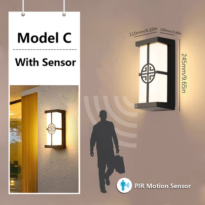 Outdoor Lamps Motion Sensor Wall Light Waterproof AC85-265V 16/30W Exterior Wall Lamp For Garden Light Street Lamp