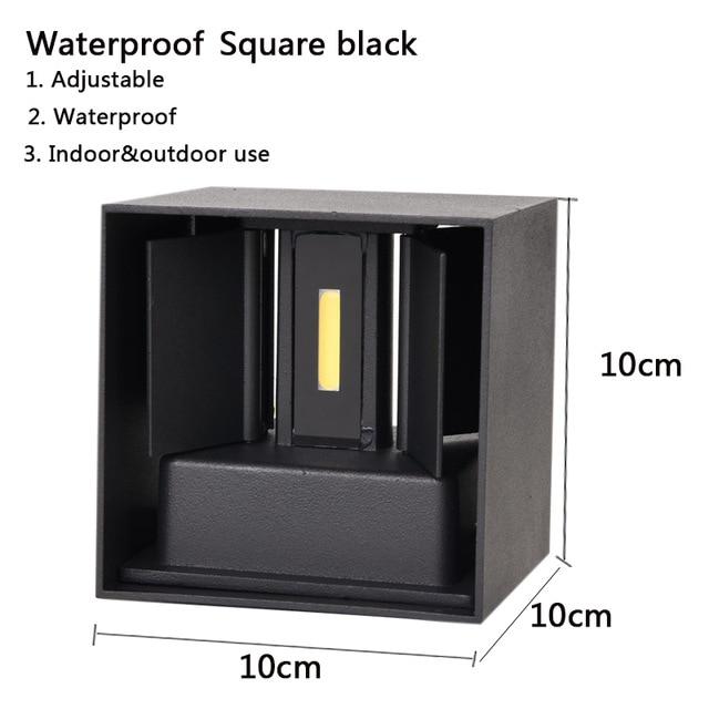 IP65 LED waterproof wall lamps 12W indoor and outdoor adjustable wall light courtyard porch corridor bedroom wall sconce