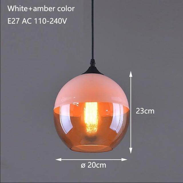 Nordic Modern Loft Hanging Glass Pendant Light For Kitchen Bar Living Room Bedroom
