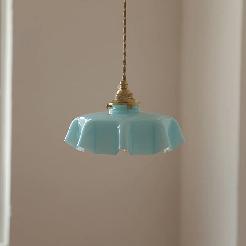 American retro French glass small chandelier Japanese floating window bar restaurant balcony bedroom bedside lamp