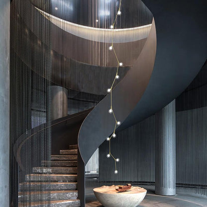 Stair Long Chandelier Modern Simple Personalized Creative Lamp