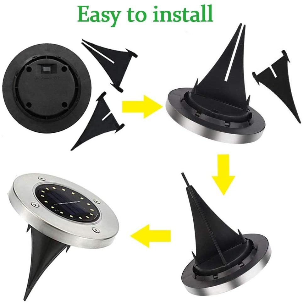 Soalr Garden Light Solar Pathway Lamp Outdoor Disk Light 16led Lawn Lights Garden Decoration Waterproof Solar Lamp Ground Light