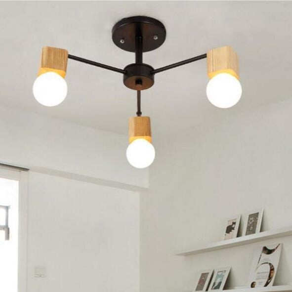 Fashion Modern Lamps LED Pendant Lights Indoor Lighting Wood Lamp Holder Living Dining Room Bedroom Bar Shop Light Fixture