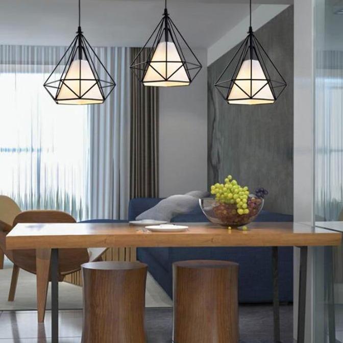 Modern Pendant Lamp Light,  Iron Frame Pendant Lights For Kitchen Island Dining Room Home Decoration Luminaire