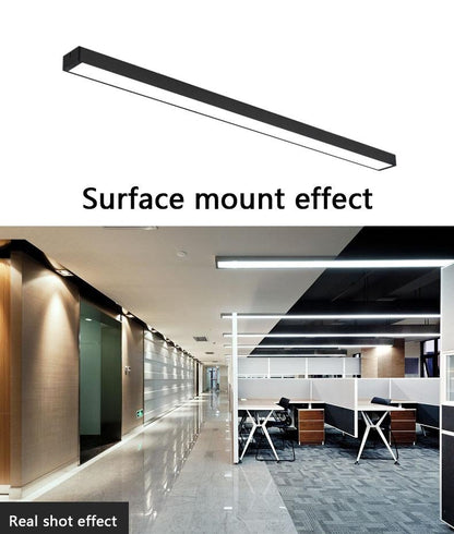 LED Strip Light Splicing Office Chandelier Indoor Surface Mounted Conference Room Exhibition Hall Workbench Hanging Line Light
