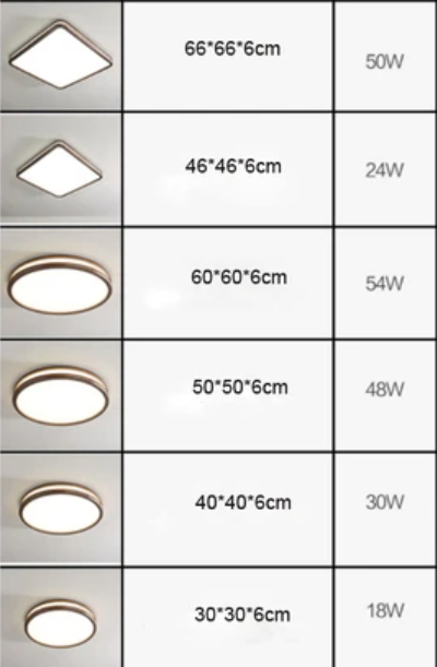 Nordic Walnut Color Indoor Ceiling Lamp
