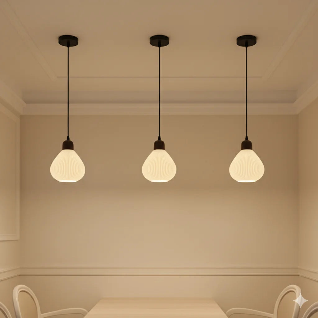 White Pendant Lights For Kitchen Dining Room Home Decor Bar Dining table Glass Hanging lamp Aisle Ceiling Lamp
