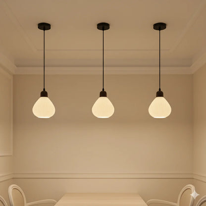 White Pendant Lights For Kitchen Dining Room Home Decor Bar Dining table Glass Hanging lamp Aisle Ceiling Lamp