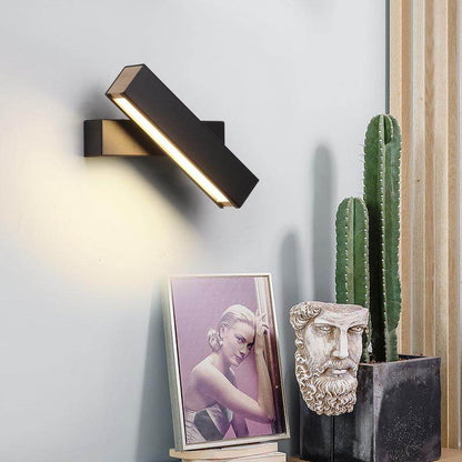 Minimalist Black-and-white Wall Lamp Creative Modern Living Room Bedroom Staircase Rotation Adjustment Log LED Wall Lamp