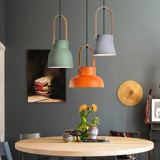 Nordic Chandelier Minimalist Lamps Modern Restaurant Living Room Bedroom Bar Home Lighting Single-head Pendant Colorful Decor