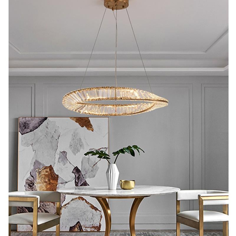 Creative Chandelier Simple American Crystal Living Room Lamp