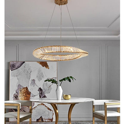 Creative Chandelier Simple American Crystal Living Room Lamp