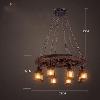 Industrial Wind Chandeliers American Country Restaurant Chandelier Creative Lights