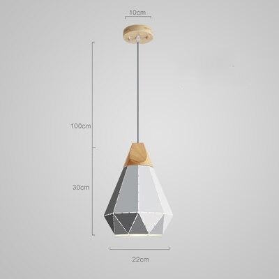 Modern minimalist design pendant lamp Nordic creative colorful led lamp home lighting bar restaurant iron solid wood lamp living