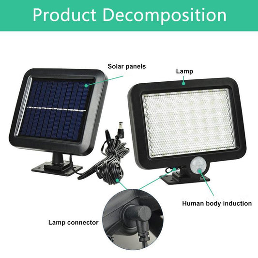 56 LED Outdoor Solar Wall Light PIR Motion Sensor Solar Lamp Waterproof Infrared Sensor Garden Light