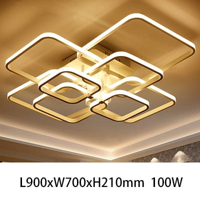 Rectangle Acrylic Aluminum Modern Led ceiling lights for living room bedroom  White Ceiling Lamp Fixtures