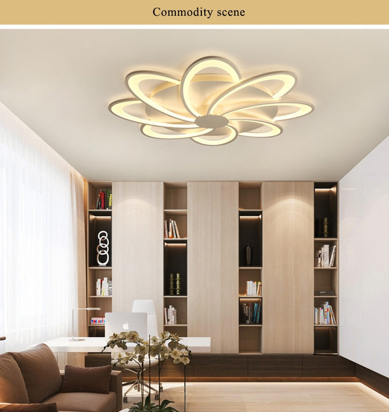 White Finished Modern LED Ceiling Lights For Living Room Bedroom Fashion Led Modern Home Lighting Fixtures