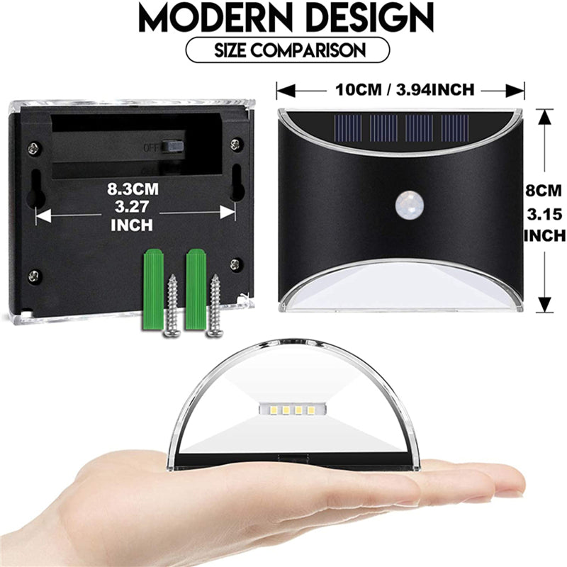 LED Solar Light Outdoor Motion Sensor Wall Lights Waterproof Garden Wall Lamp Solar Power Lighting Decorative Wall