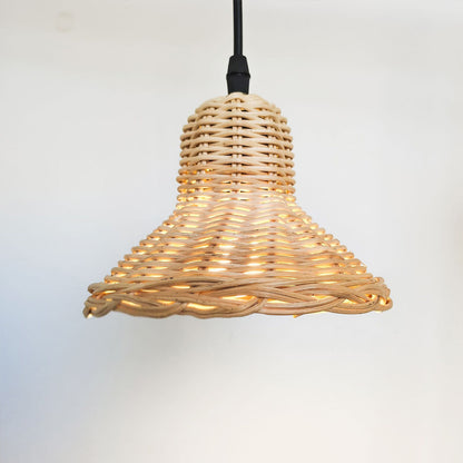 Rattan Replacement Lamp Shade Retro Handmade Living Room Daily Party Table Standing Floor Light Decorating Cover
