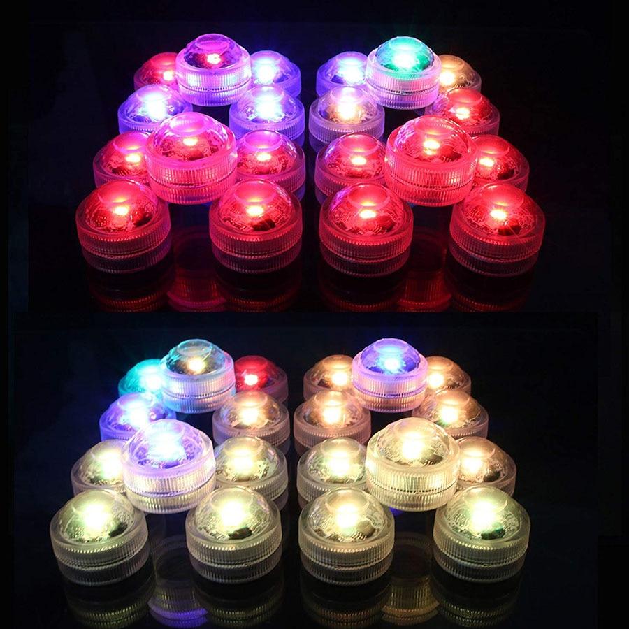 Waterproof SMD3528 Submersible LED Lights RGB Underwater Night Lamp Wedding Tea Light Vase Bowl Party Christmas Decoration light