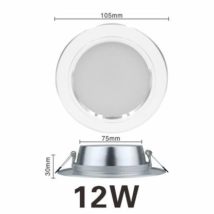 LED Downlight 5W 9W 12W 15W 18W Round White Ultra Thin Aluminum Recessed Lamp 220V 230V 240V Led Bulb Indoor LED Spot Lighting